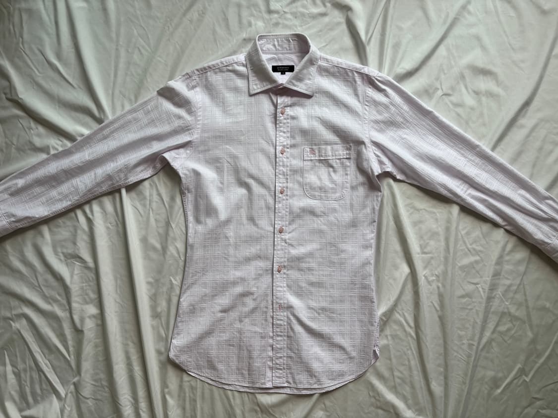 pink shirt, burberry black label 상품이미지4