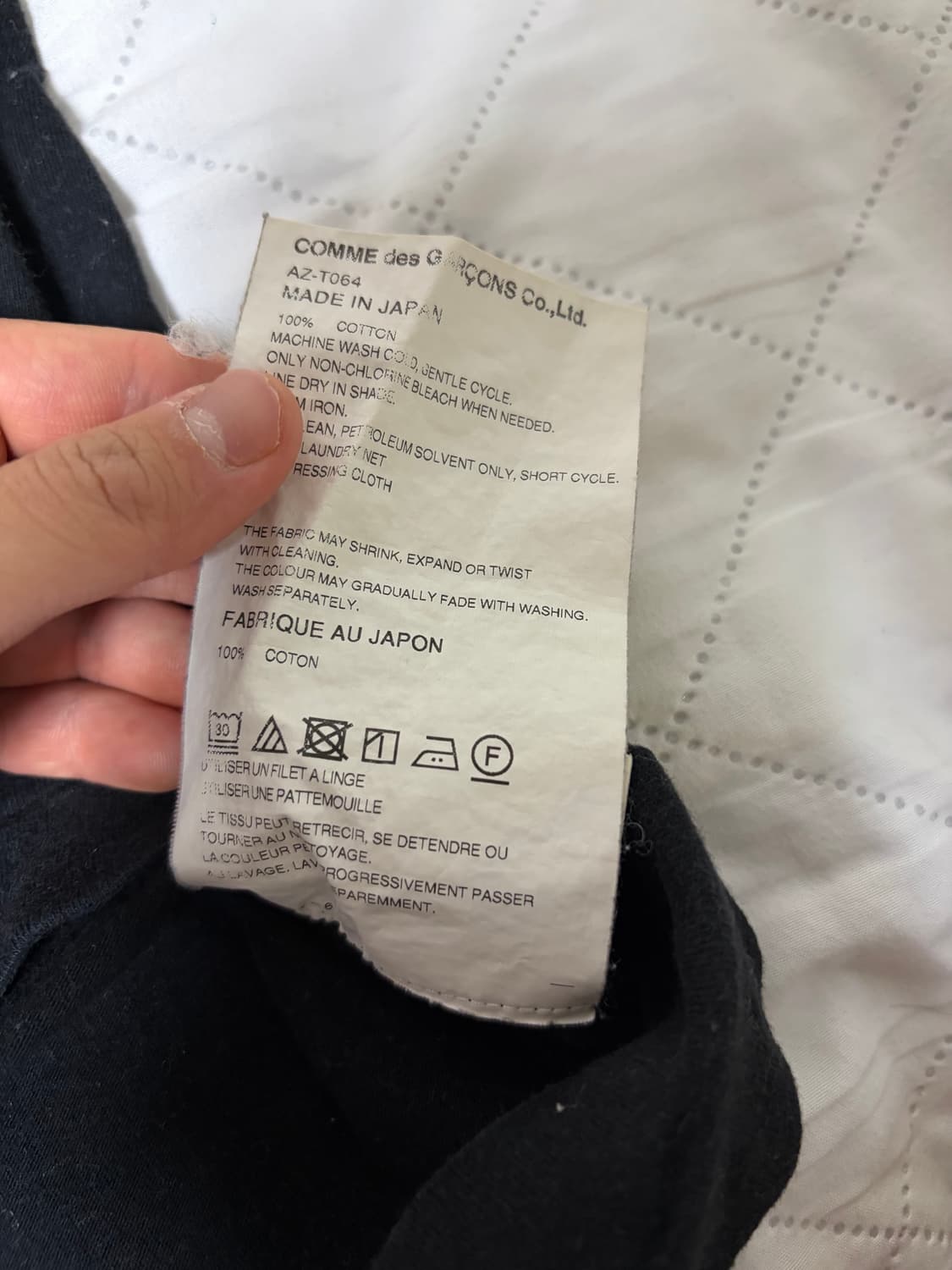 꼼데가르송 플레이 블랙와펜 반팔 L 상품이미지5