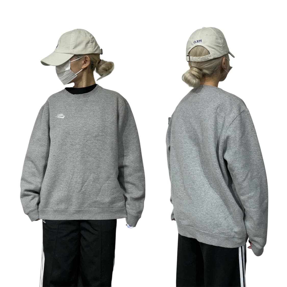 나이키 오버핏 회색 맨투맨 스웻 셔츠 XL  상품이미지1