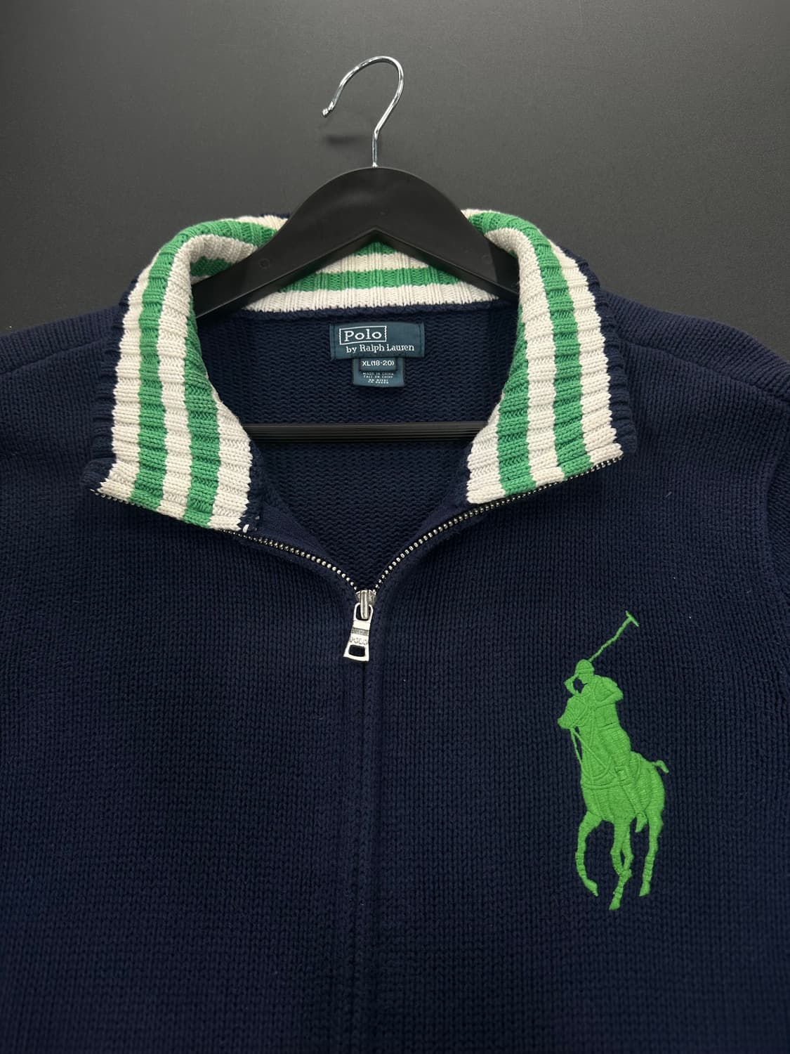 폴로랄프로렌 00s 빅포니 코튼 니트집업 상품이미지6