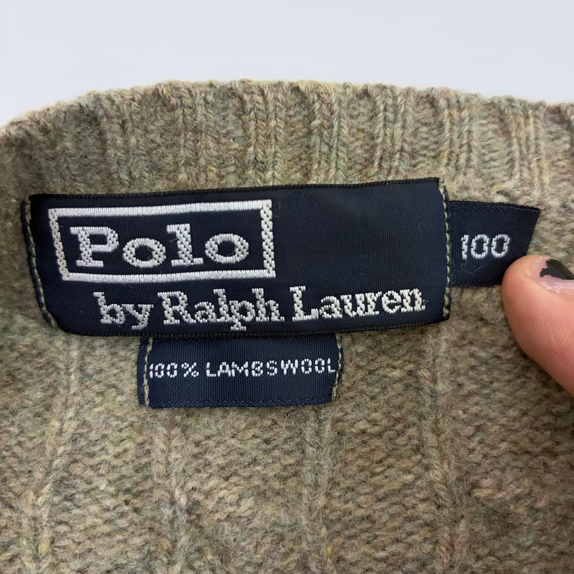 Polo  폴로 랄프로렌 자수 램스울 꽈배기 니트 상품이미지5