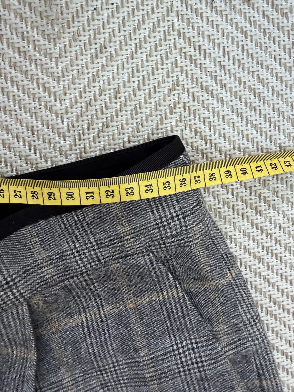 정품) 랑방 한섬 체크 패턴 슬랙스 바지 67(28) 상품이미지6