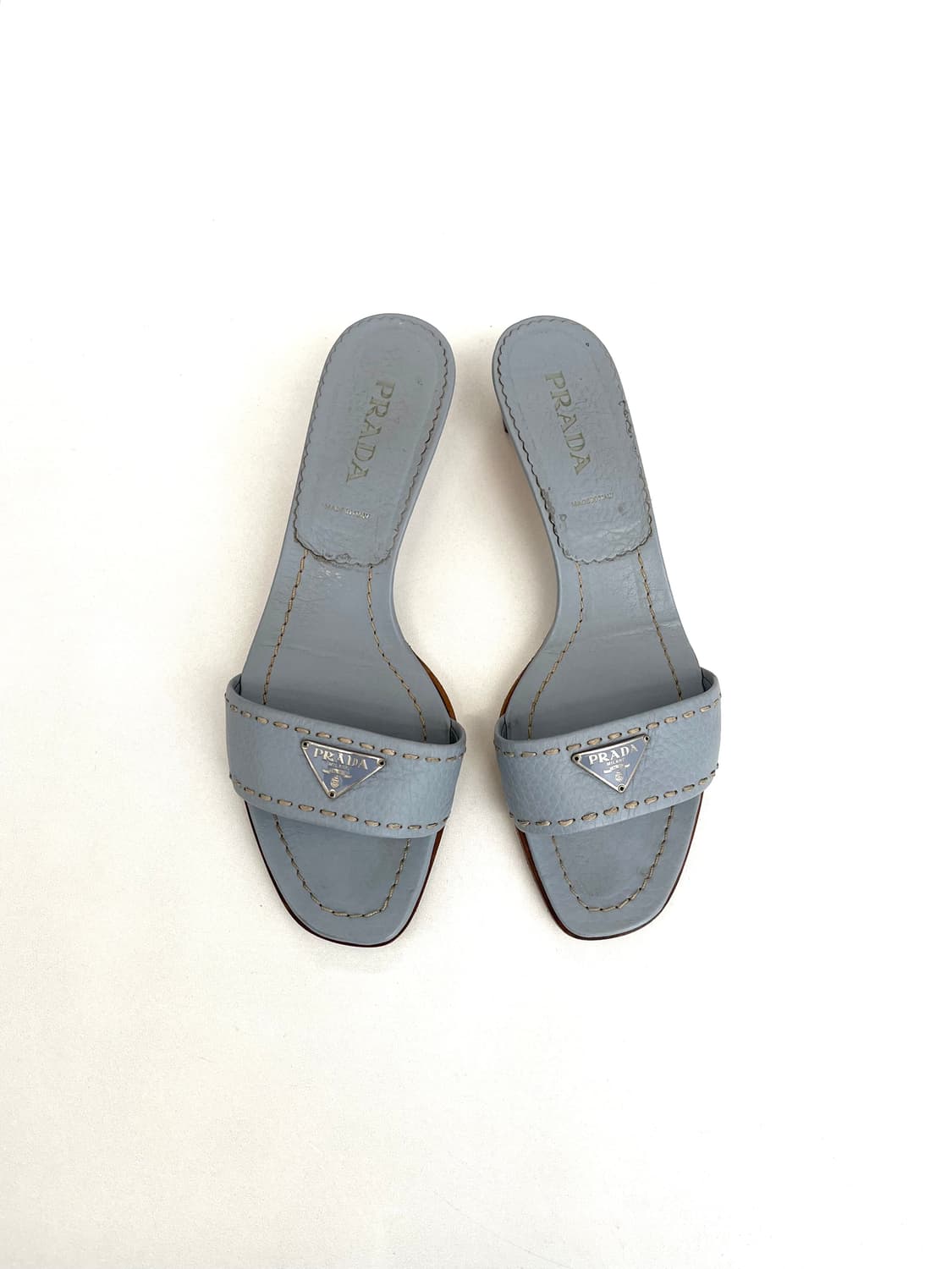 프라다 레더 키튼힐 뮬 상품이미지2