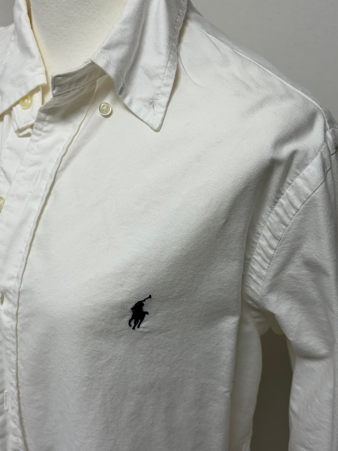 폴로 랄프로렌 옥스포드 셔츠 화이트 클래식핏 (남녀공용 S) 상품이미지2