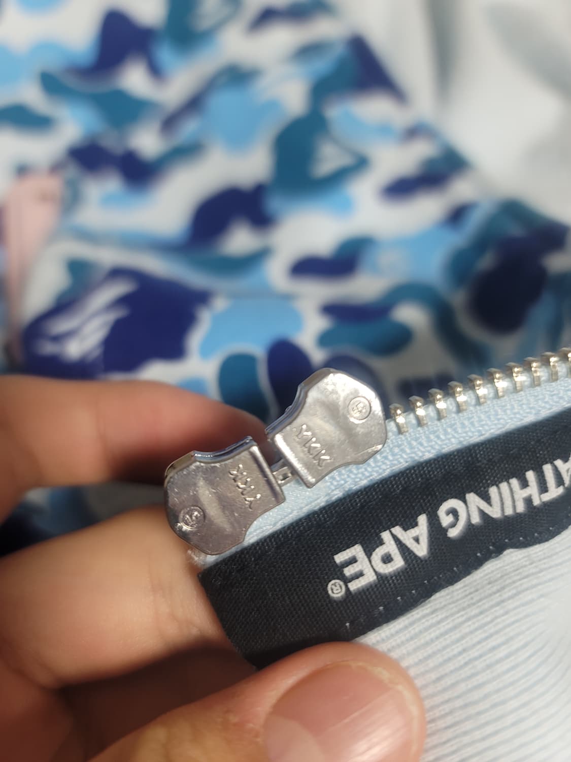 베이프 ABC 카모 샤크 더블후드 라이트 블루 급처ㅜ 상품이미지5