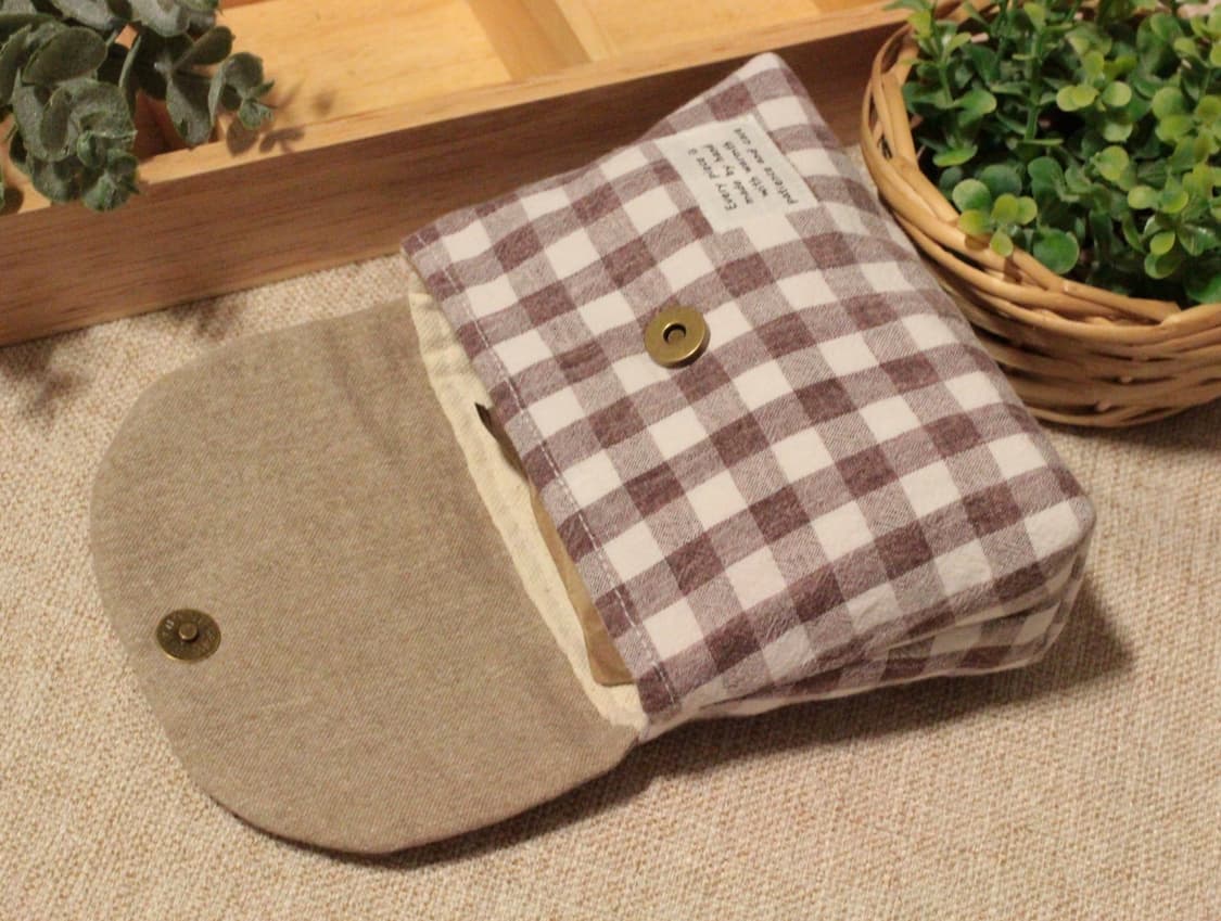 핸드메이드 체크 파우치 상품이미지6