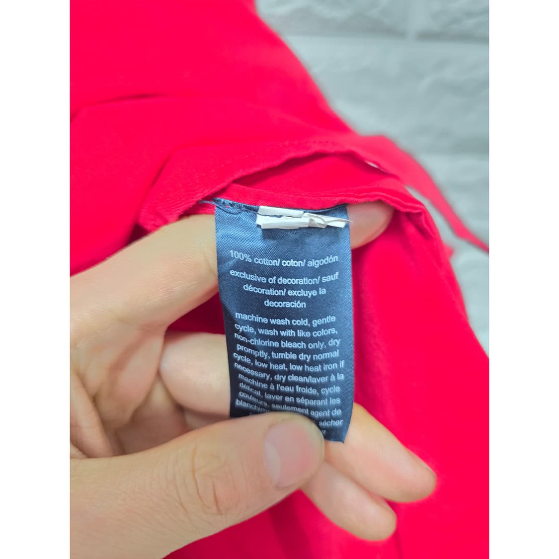 택포// 타미힐피거 레드 셔츠 M 상품이미지3