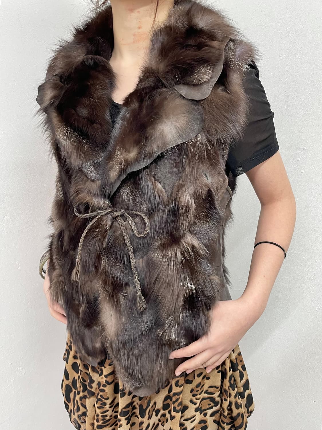 그런지 페어리 폭스퍼 양가죽 디테일 베스트 상품이미지1