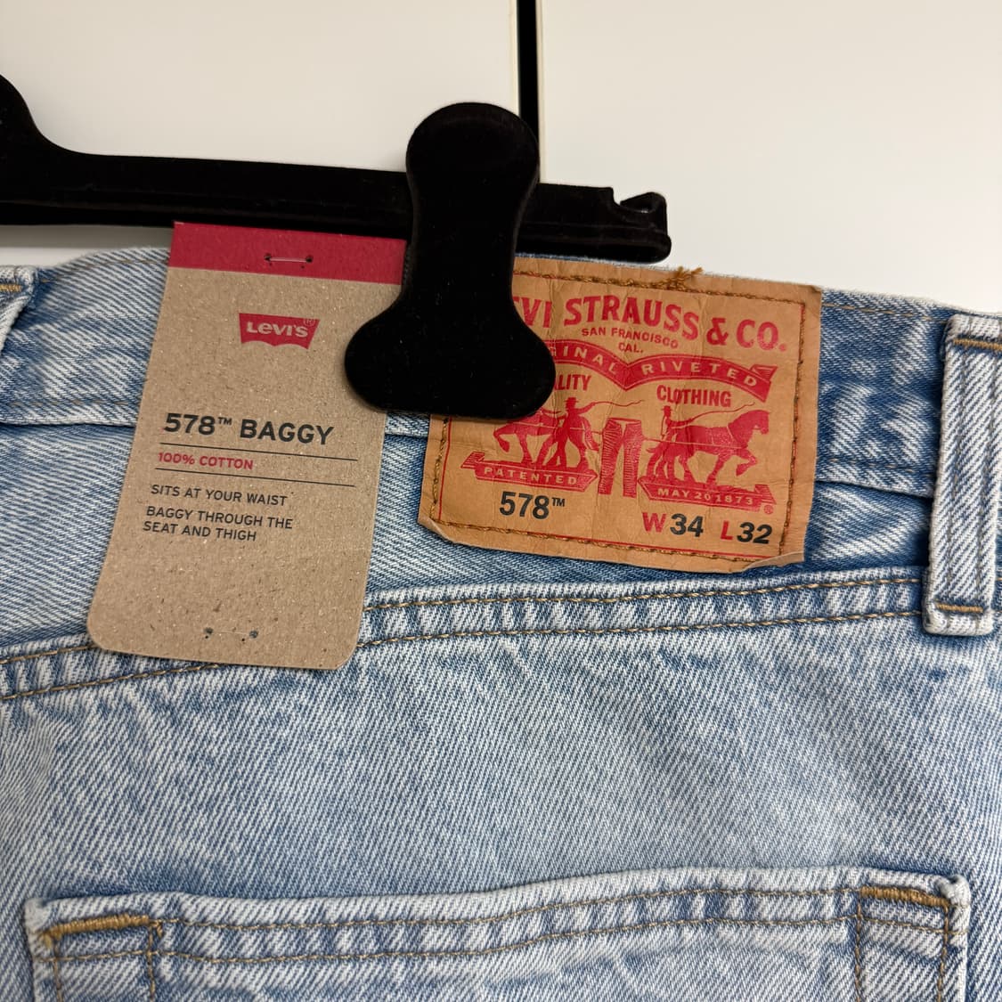 LEVI'S 리바이스 578 배기 핏 데님 진 34X32 상품이미지3