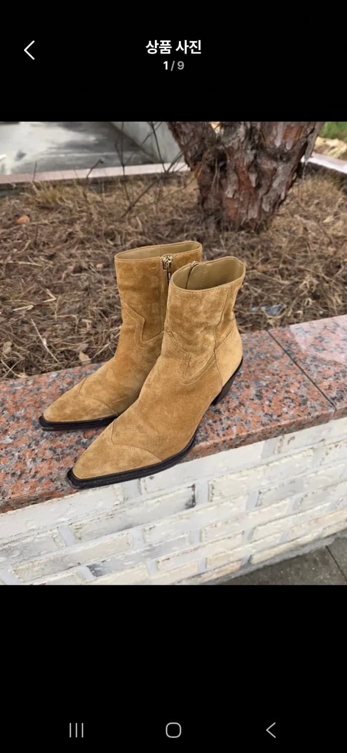 지미추 스웨이드 앵클 부츠 브라운 웨스턴 스타일/230/ 상품이미지1