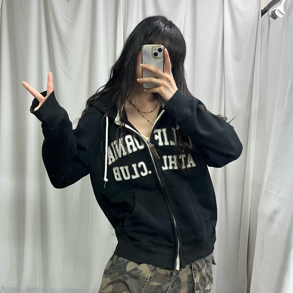 Who.A.U black 2way hood zip-up  상품이미지2