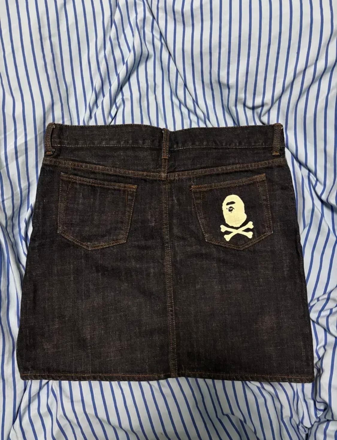 베이프 데님 진청 스커트 상품이미지1