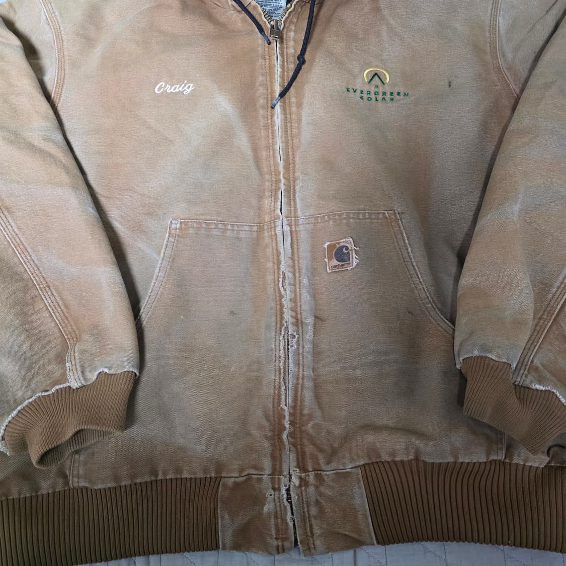 [2XL] 리페어 00s 빈티지 칼하트 j130 트래쉬드 페이드 워크자켓 상품이미지2