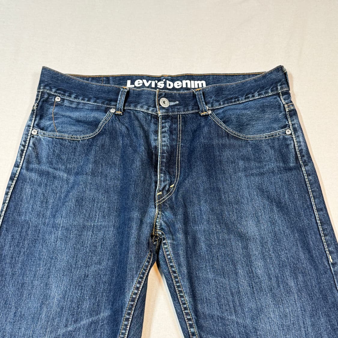 36inch) 리바이스 523 진청 스트레이트 핏 데님 청바지 상품이미지6
