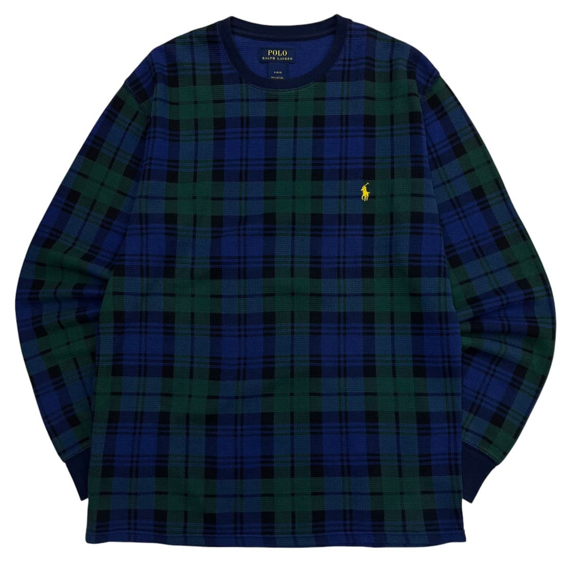 폴로 랄프로렌 옐로우포니 타탄체크 와플 롱슬리브 L 상품이미지2