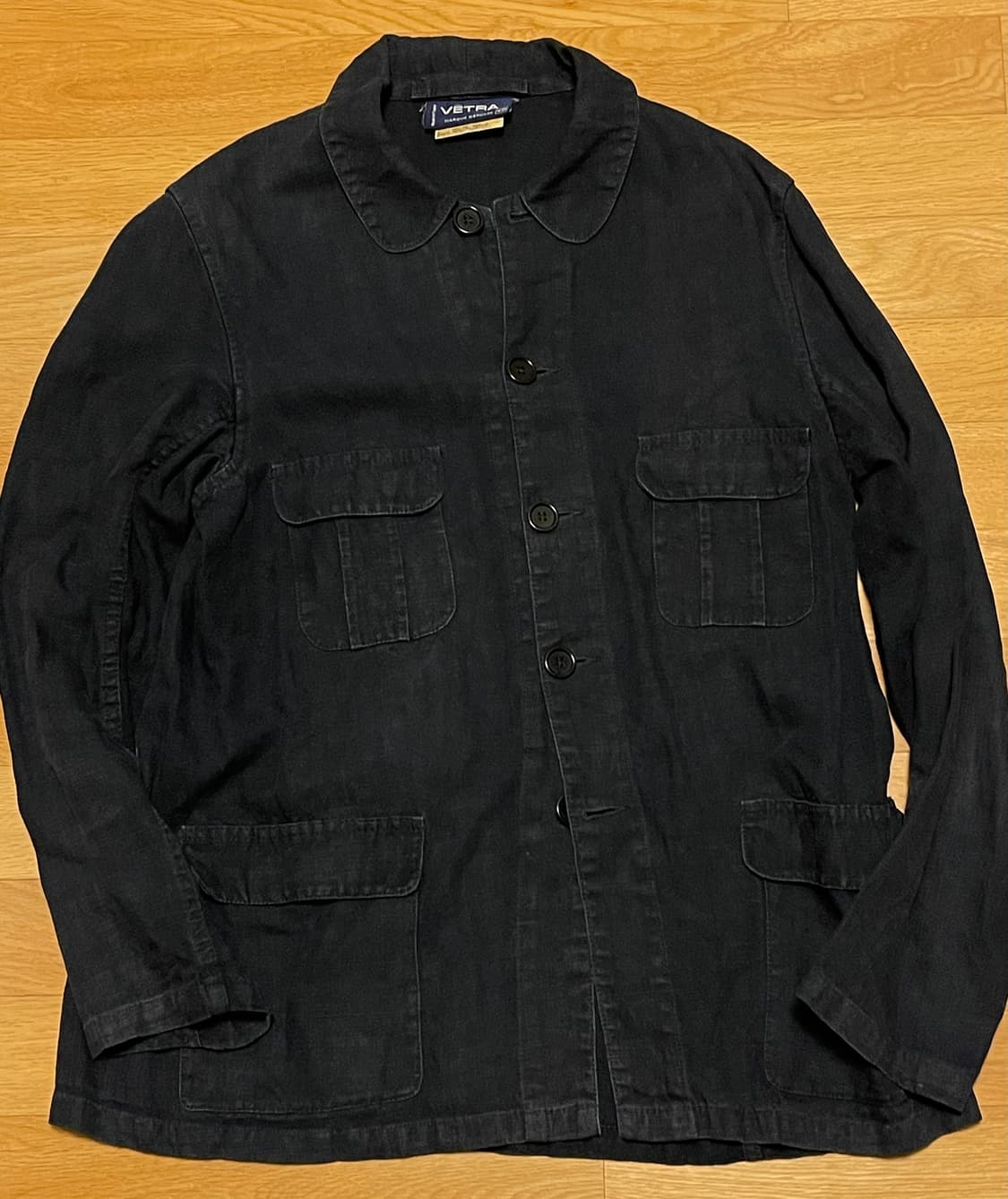 베트라 다크 네이비 헤비 린넨 프렌치 워크 자켓 상품이미지2