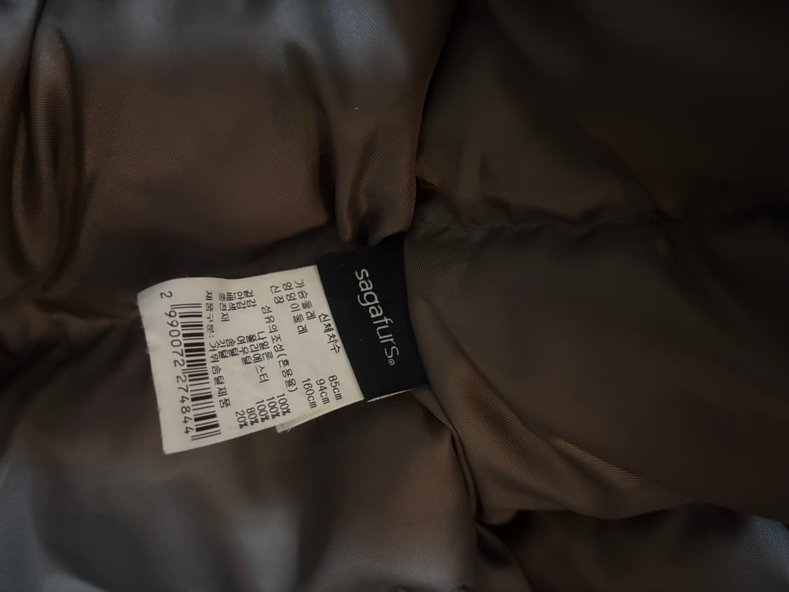 상태최상 지컷 빅사가퍼 구스다운 야상형 중기장 패딩 55(66가능) 상품이미지4