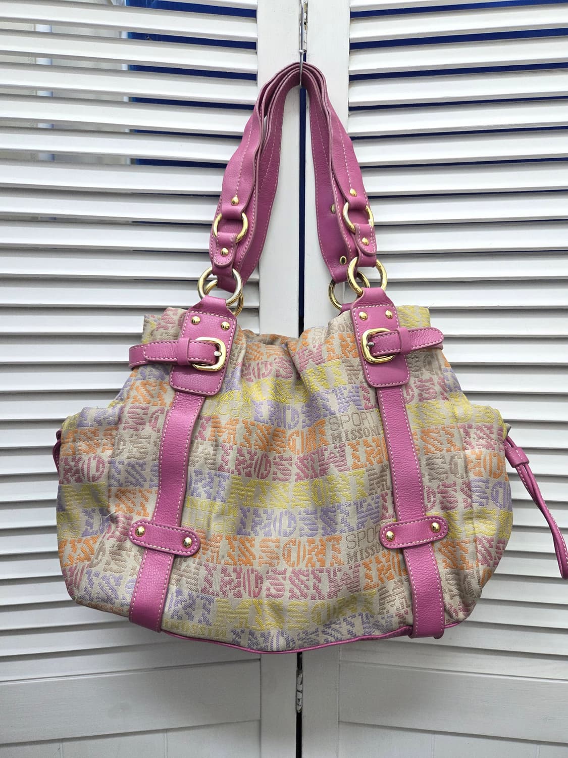 미쏘니 스포츠 자카드 토트백 상품이미지7