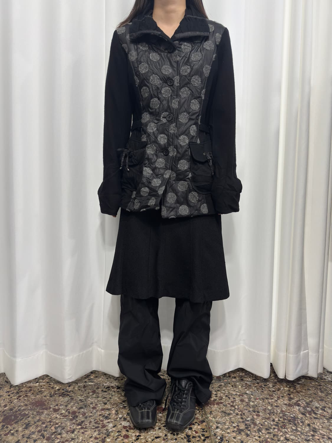 dot detail wool jacket 상품이미지3