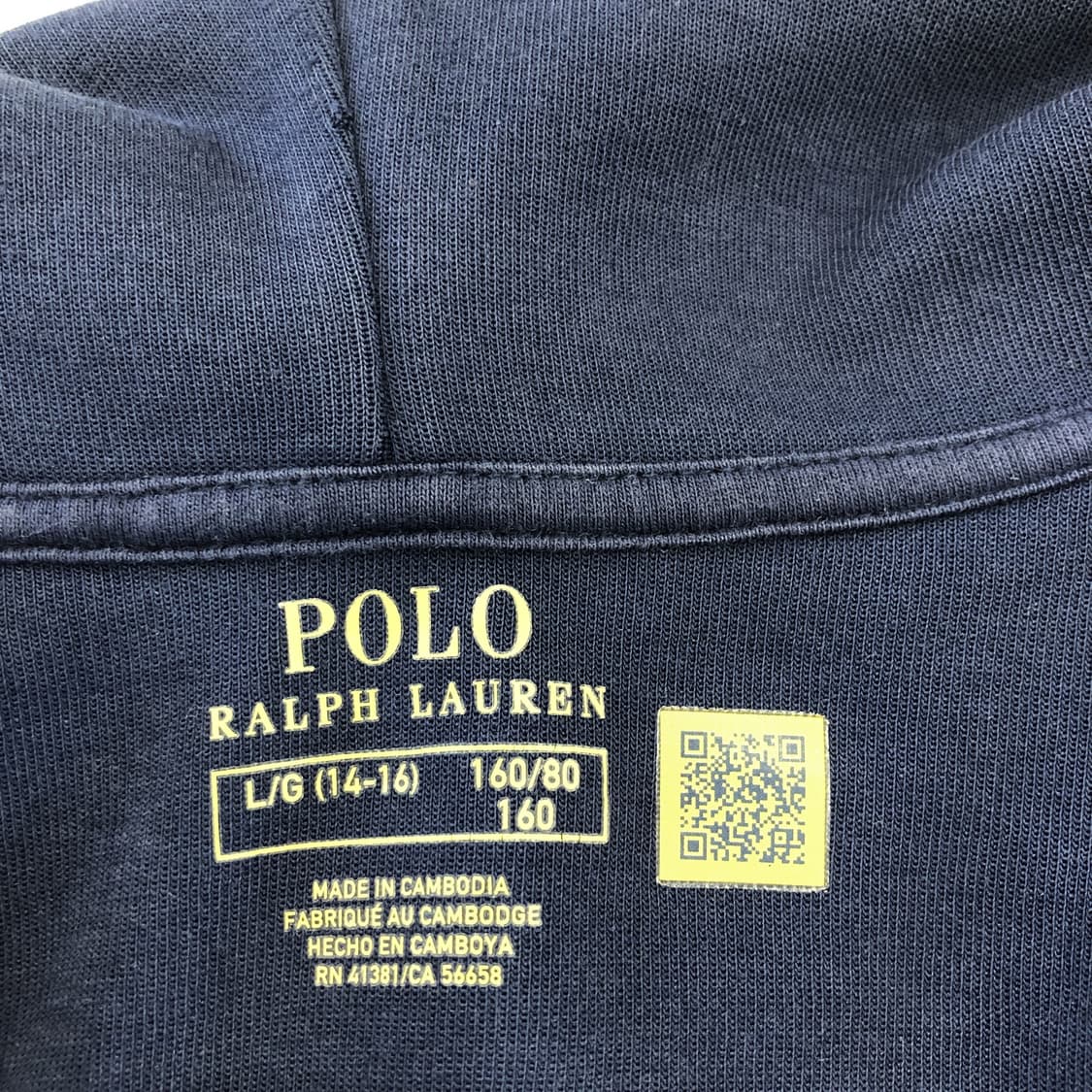 폴로 랄프로렌 더블니트 후드집업 QR 백화점판 55  상품이미지5