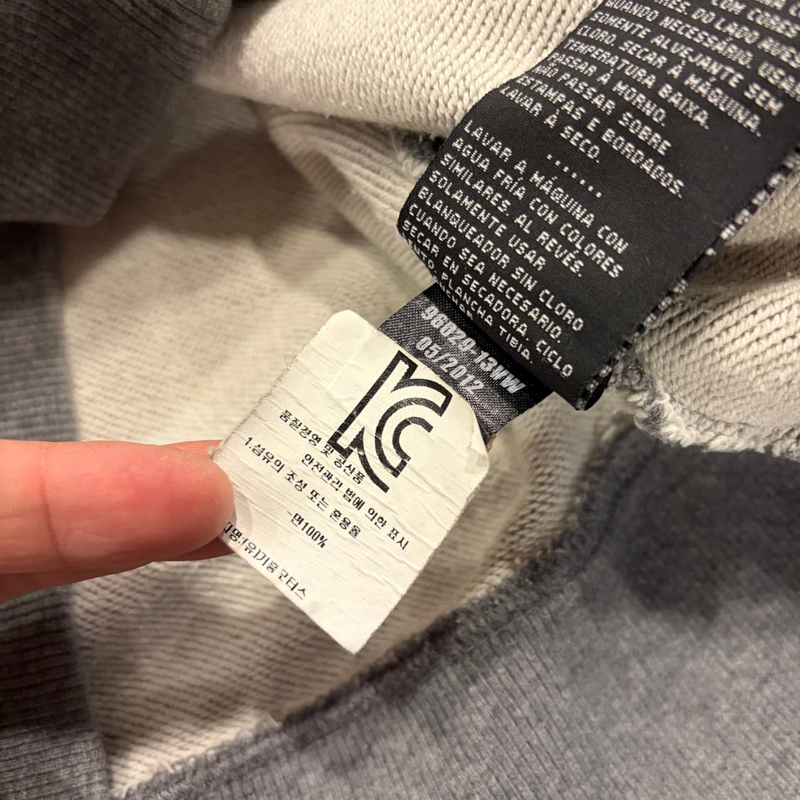 [M] 할리 데이비슨 찡 빈티지 기모 후드집업 그레이 C234 상품이미지8