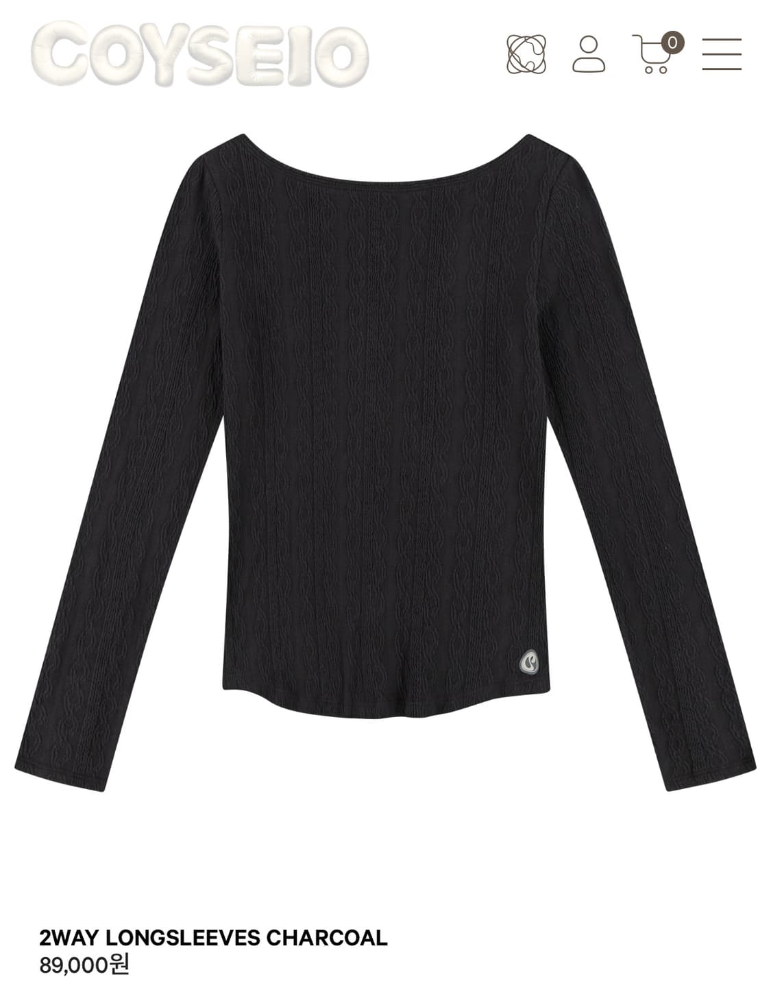 코이세이오 투웨이 롱슬리브 차콜 상품이미지1