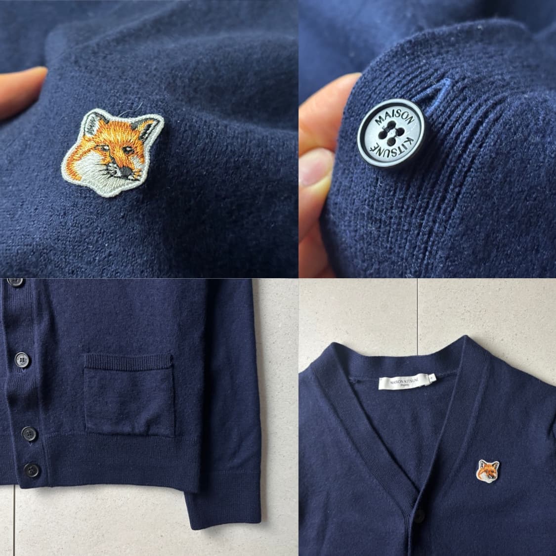 메종키츠네 네이비가디건  상품이미지3