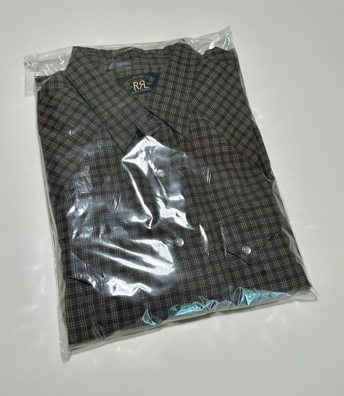 RRL 더블알엘 슬림핏 체크 웨스턴 셔츠 L사이즈 신품 상품이미지2