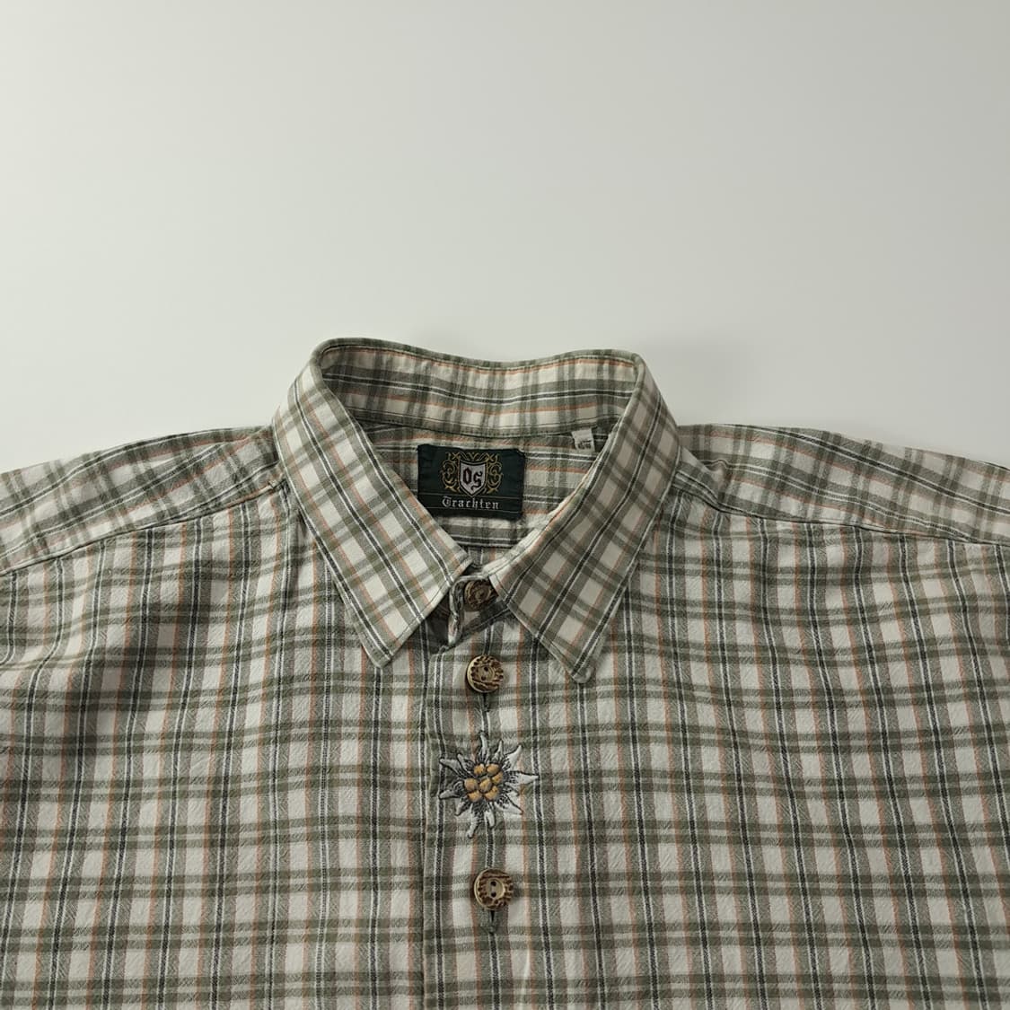 CK361 2XL 오에스 90s 린넨 독일 트라흐텐 알펜 반팔 셔츠 남 상품이미지2