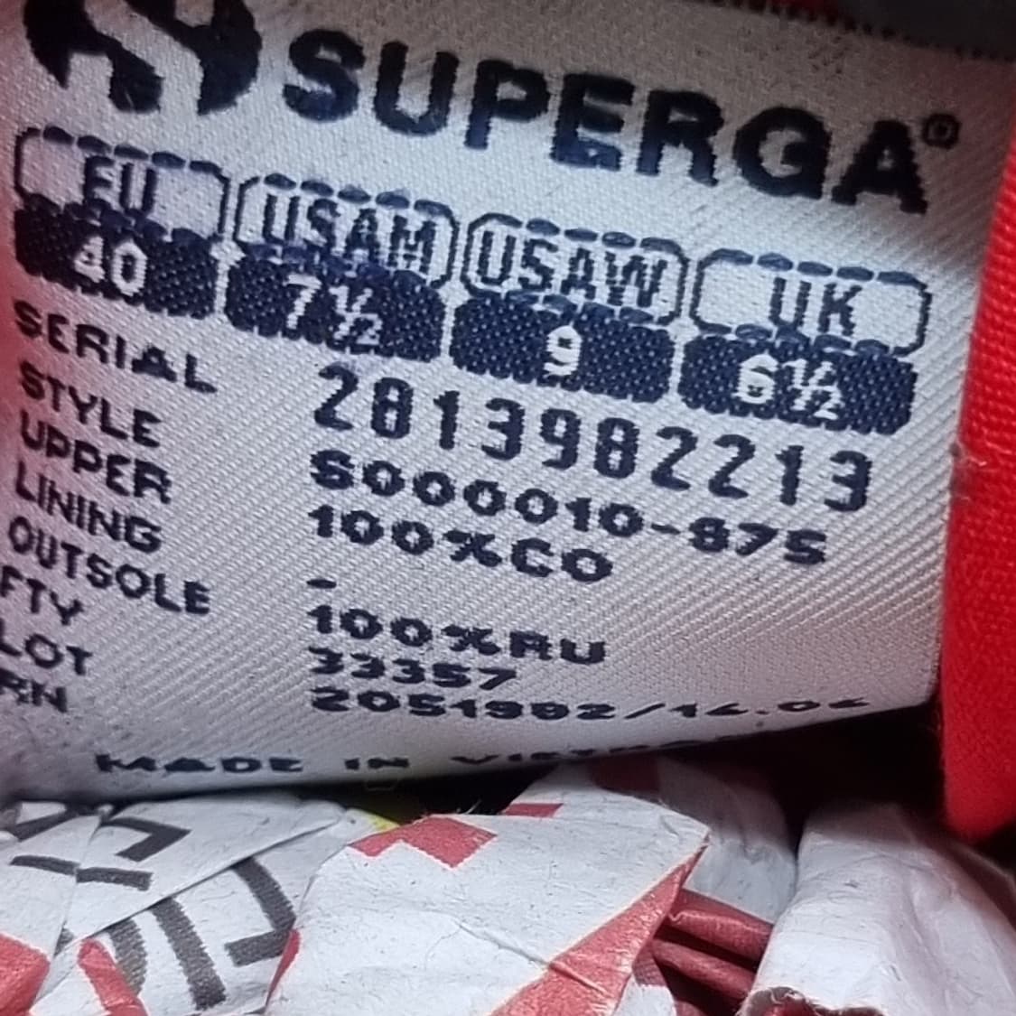 수페르가 레드 스니커즈 255 상품이미지6