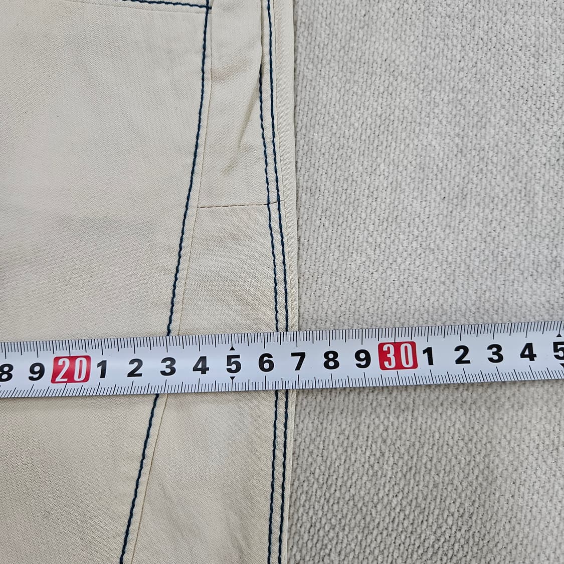 66 한섬 오즈세컨 여성 베이지 스티치 팬츠 0604Y 상품이미지6