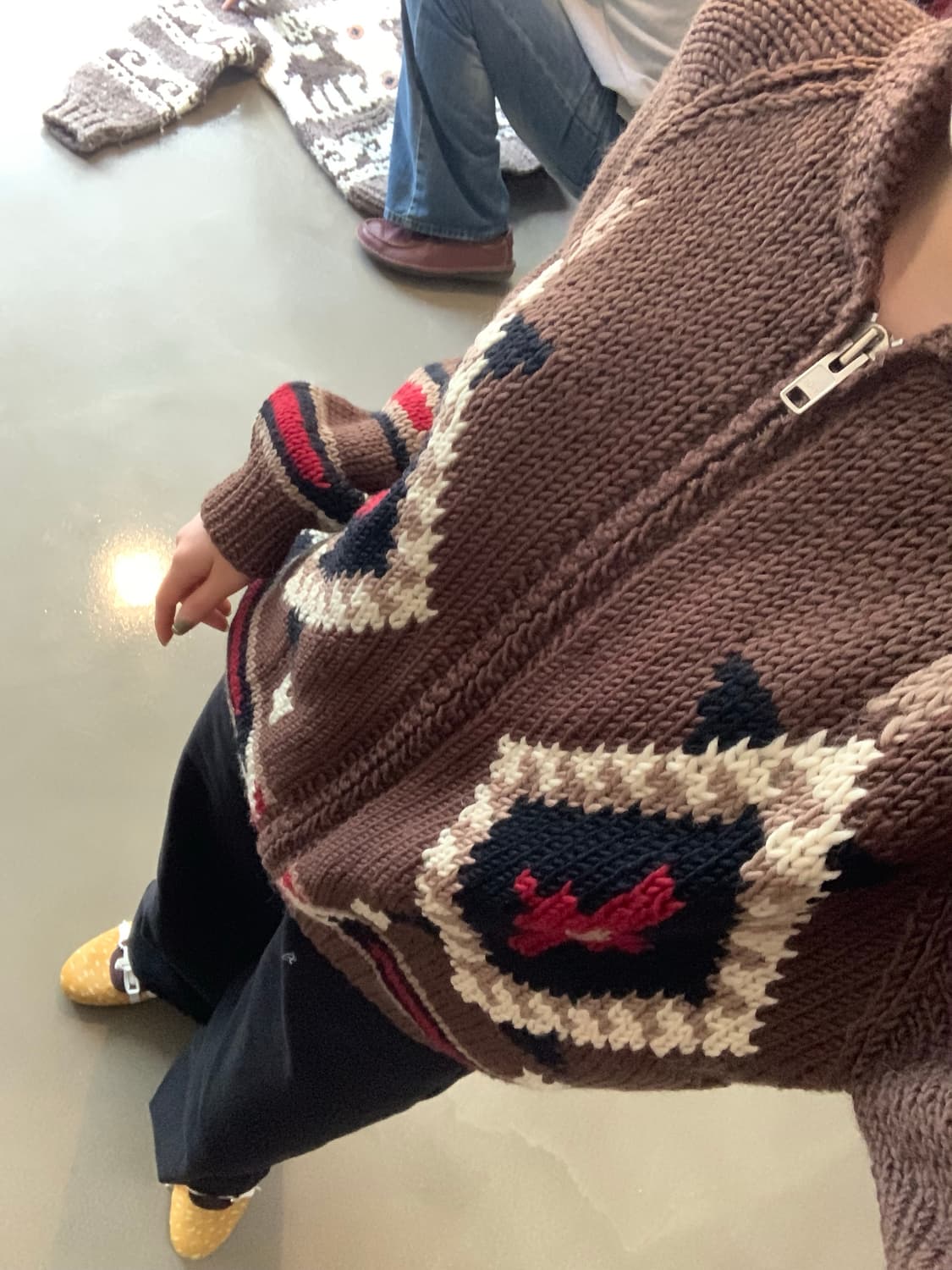 노르딕 헤비 울 집업 코위찬 handknit 상품이미지2