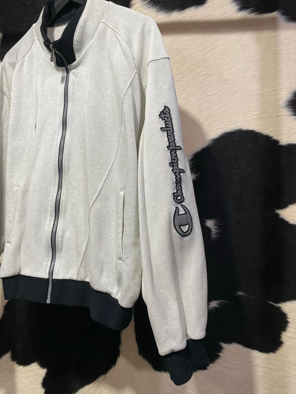 Champion 로고 레터링 디테일 배색 집업 상품이미지4