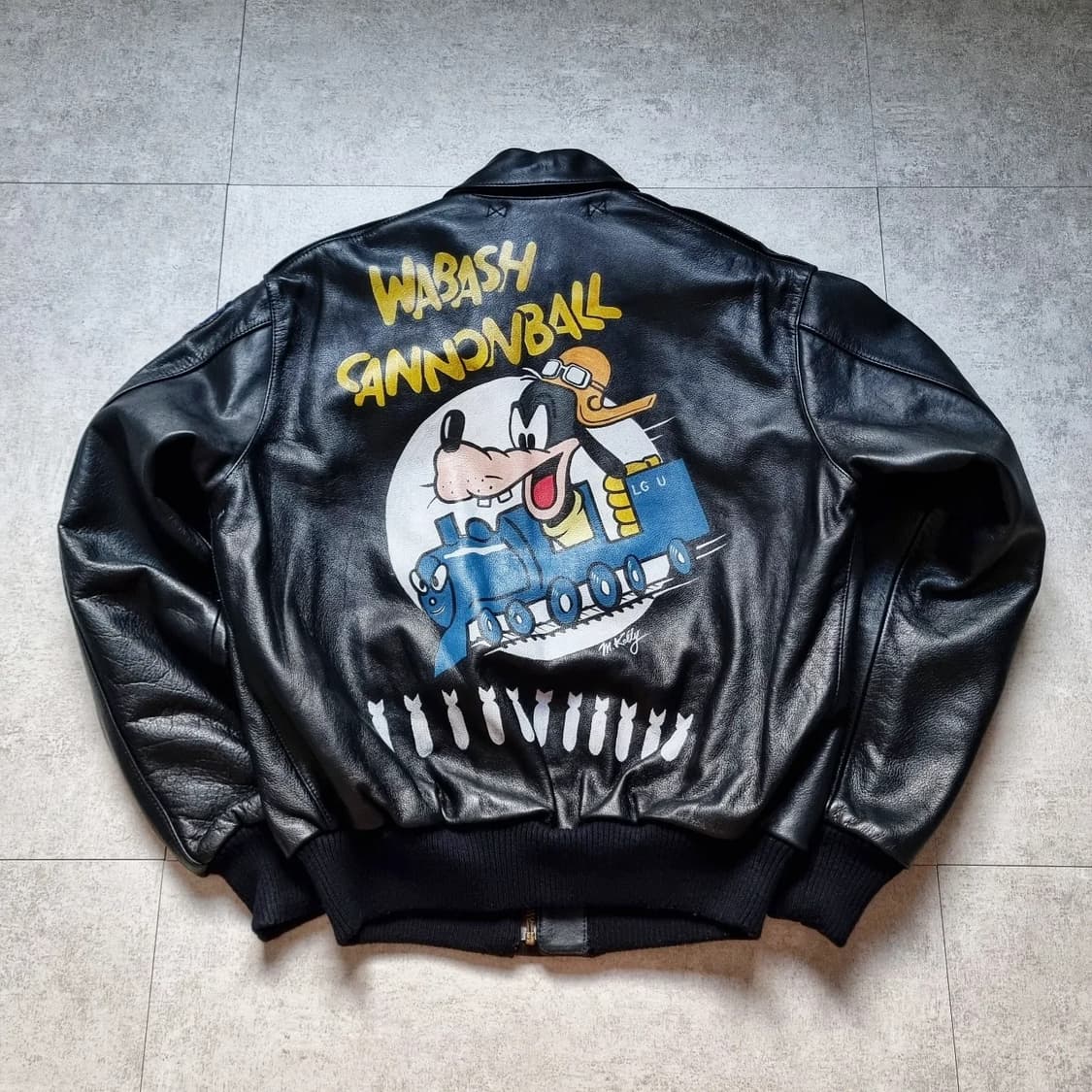 jpn 90s Head Quarter A-2 플라이트 자켓 블랙 42sz 상품이미지9