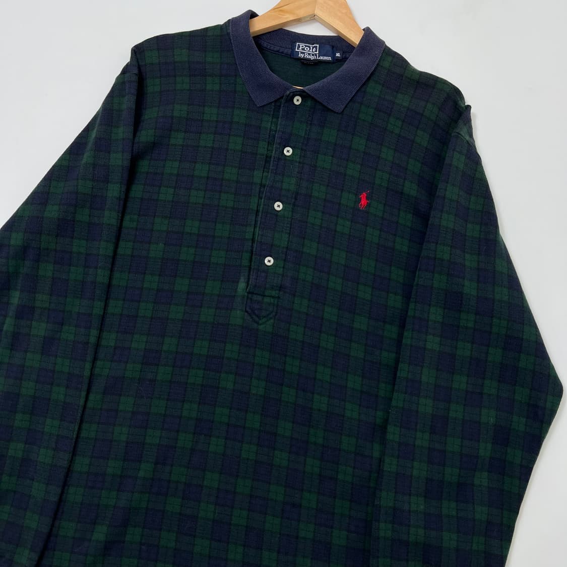 1990s USA 폴로 랄프로렌 블랙와치 PK티 상품이미지1