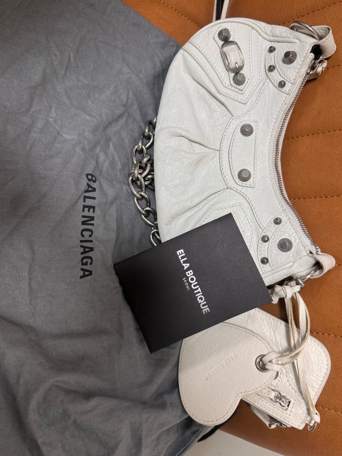 Balenciaga 르카골 화이트 XS 체인 상품이미지8