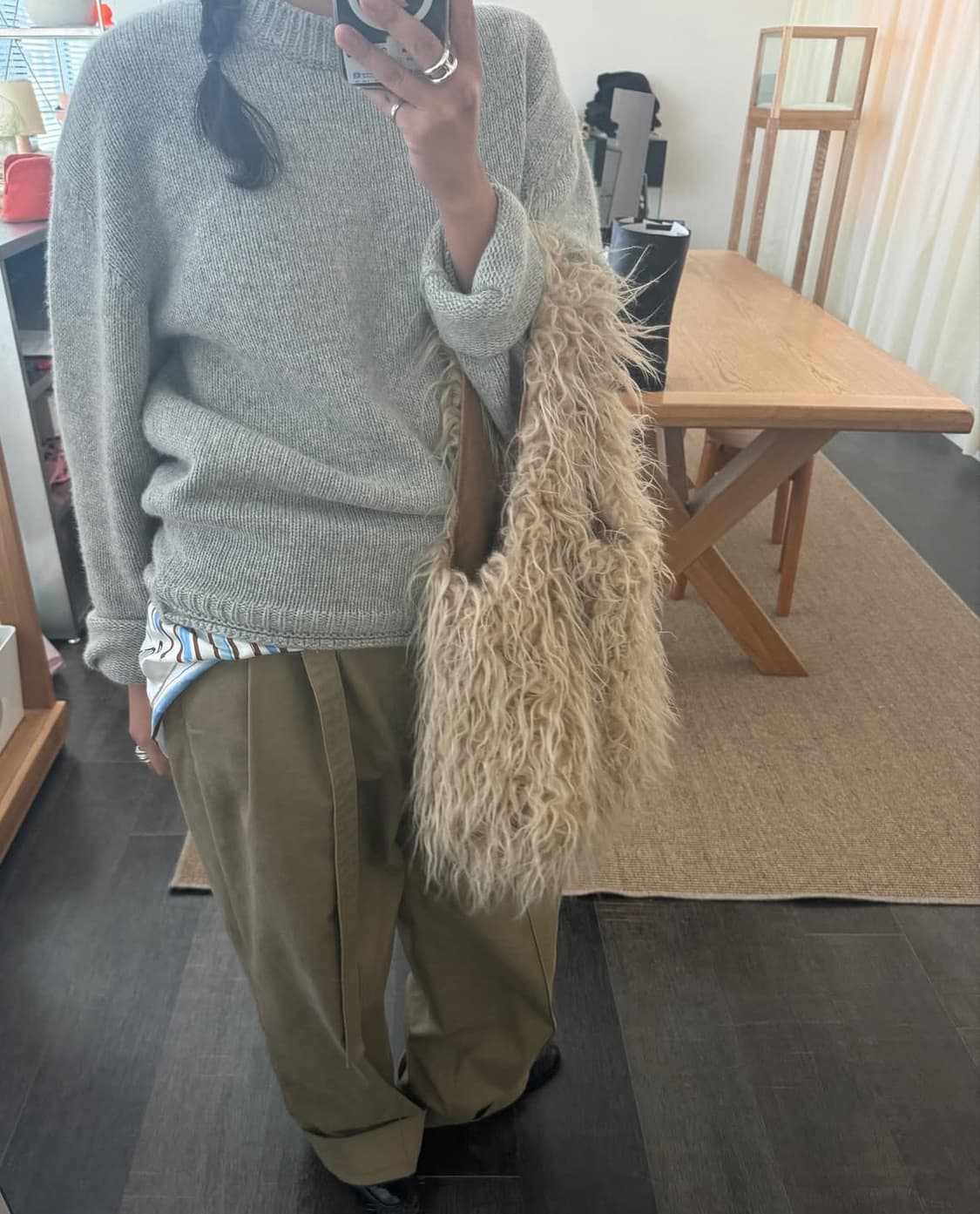 에토스 라운드넥 니트 라이트그레이 상품이미지2