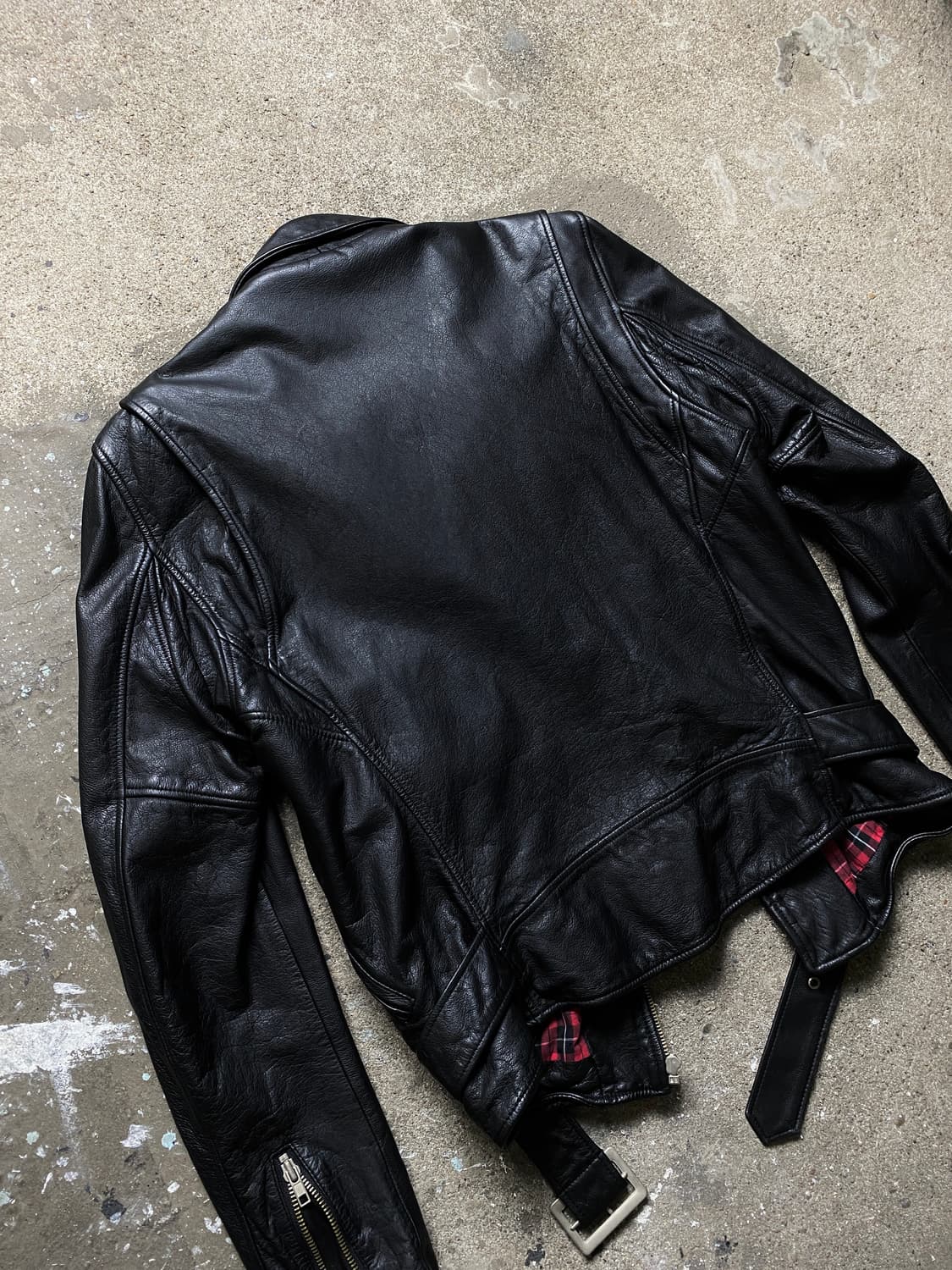 빈티지 레더 라이더 자켓 남자 라이더 소가죽 라이더 상품이미지3