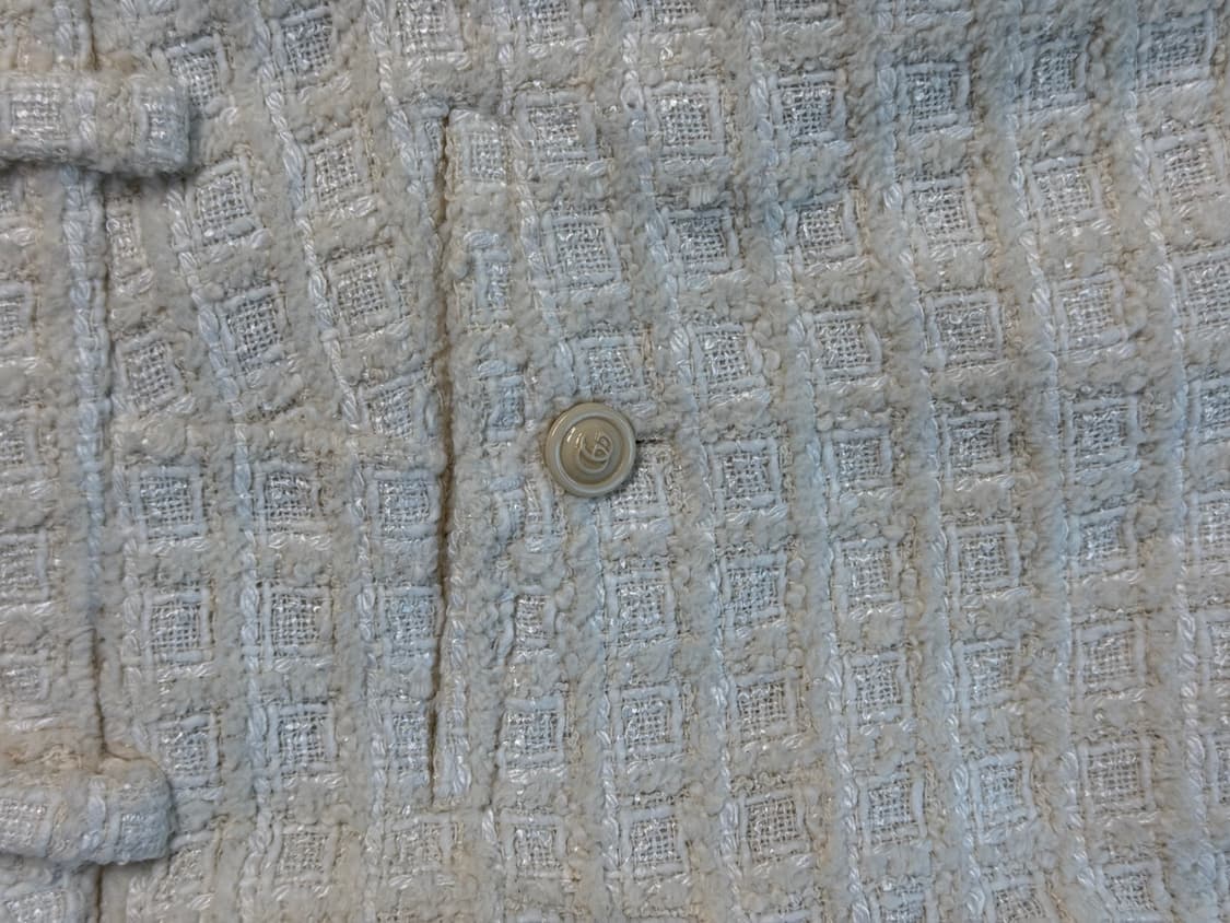 구찌 정품 아이보리 트위드 와이드 팬츠 36 상품이미지8