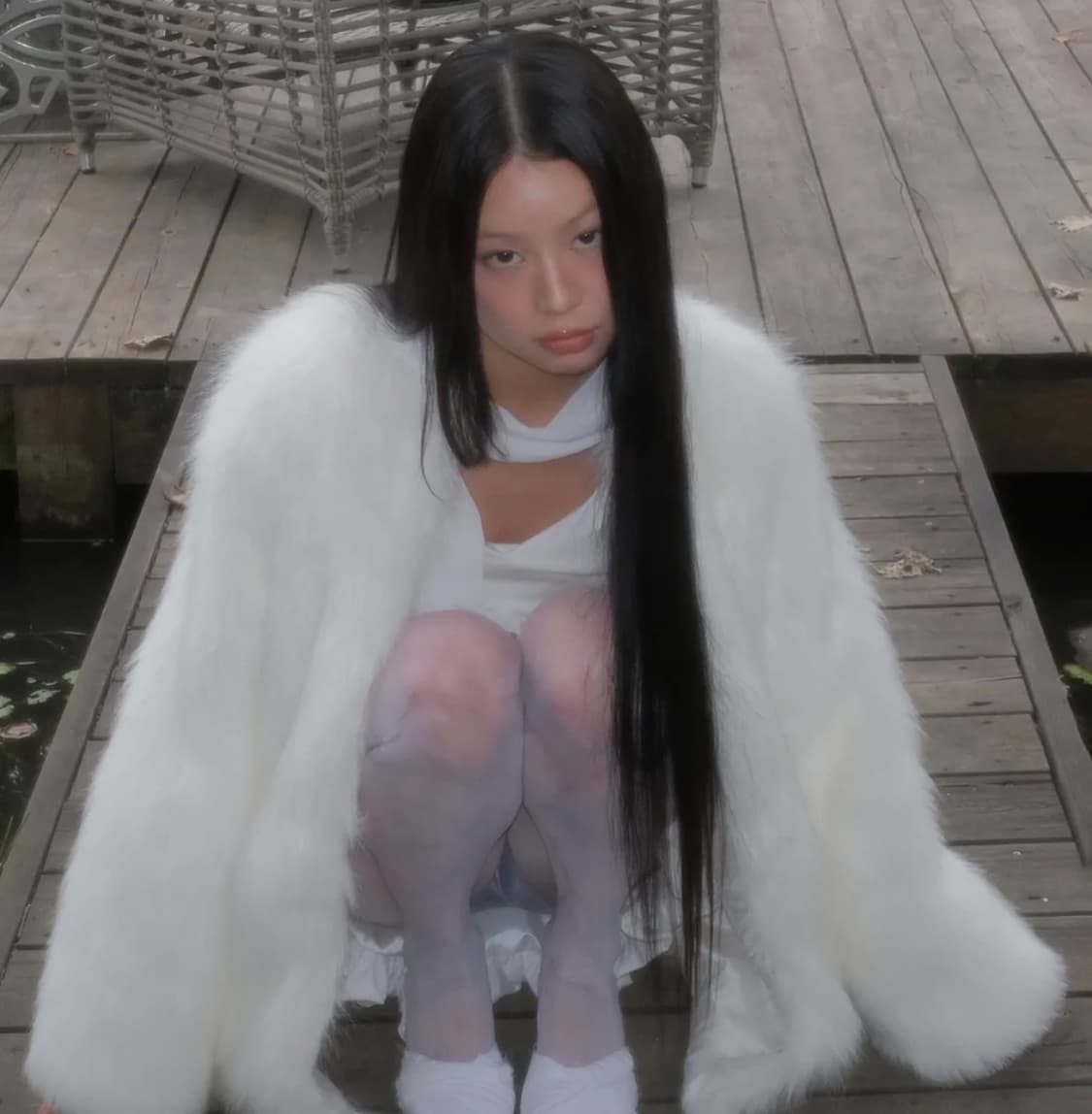 플레어업 퍼 자켓 화이트 (새상품) 상품이미지1