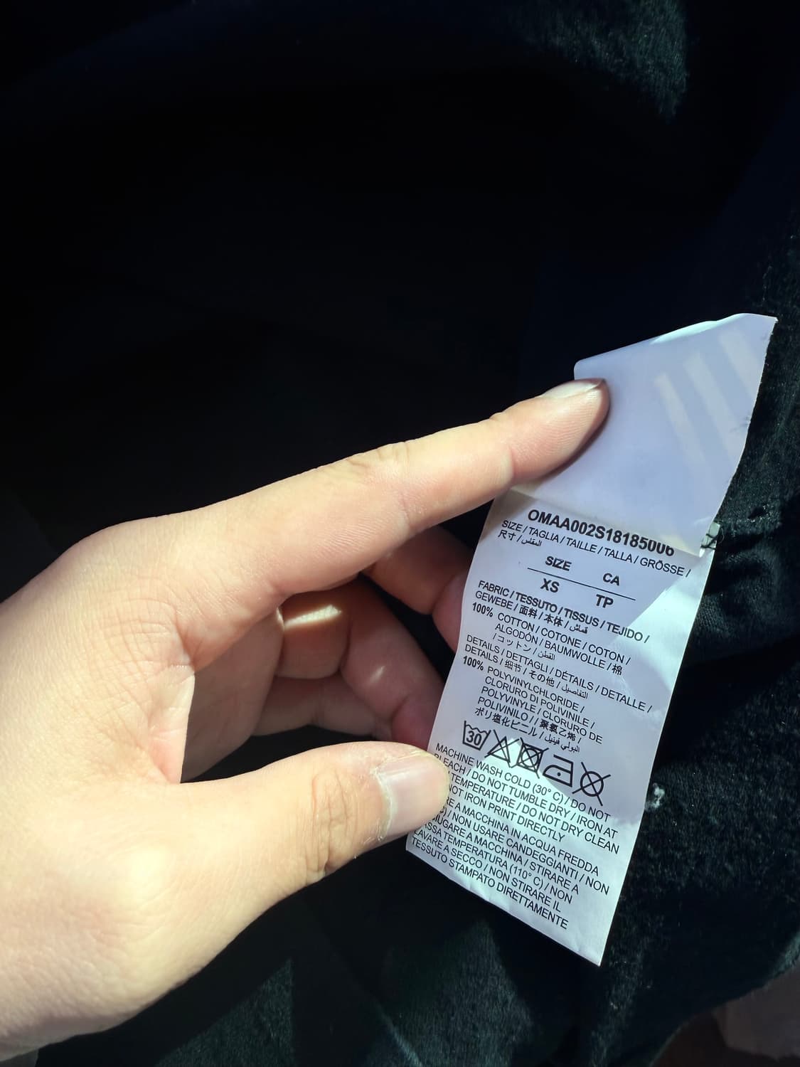 XS/ 오프화이트 테이프 애로우 반팔 티셔츠 상품이미지8