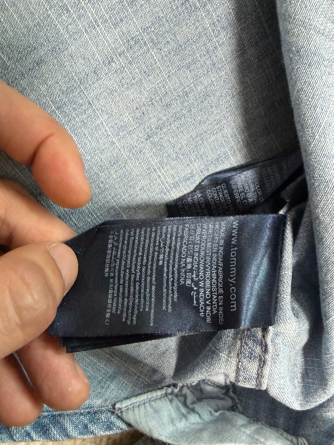 XL) 타미힐피거 데님 연청 웨스턴 셔츠 상품이미지5