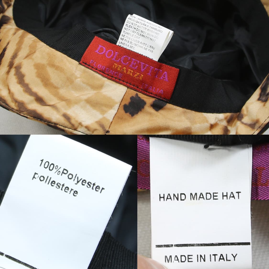 (착용컷) DOLCEVITA 패턴 버킷햇 상품이미지5