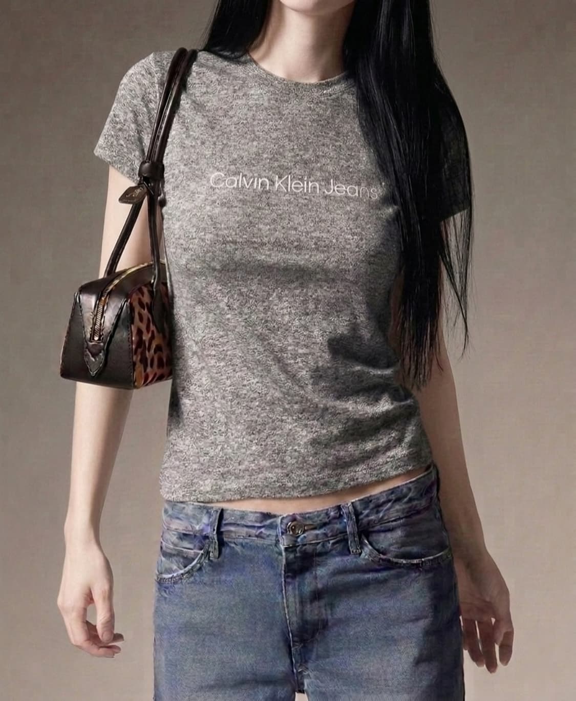 Calvin klein grey baby tee 상품이미지1