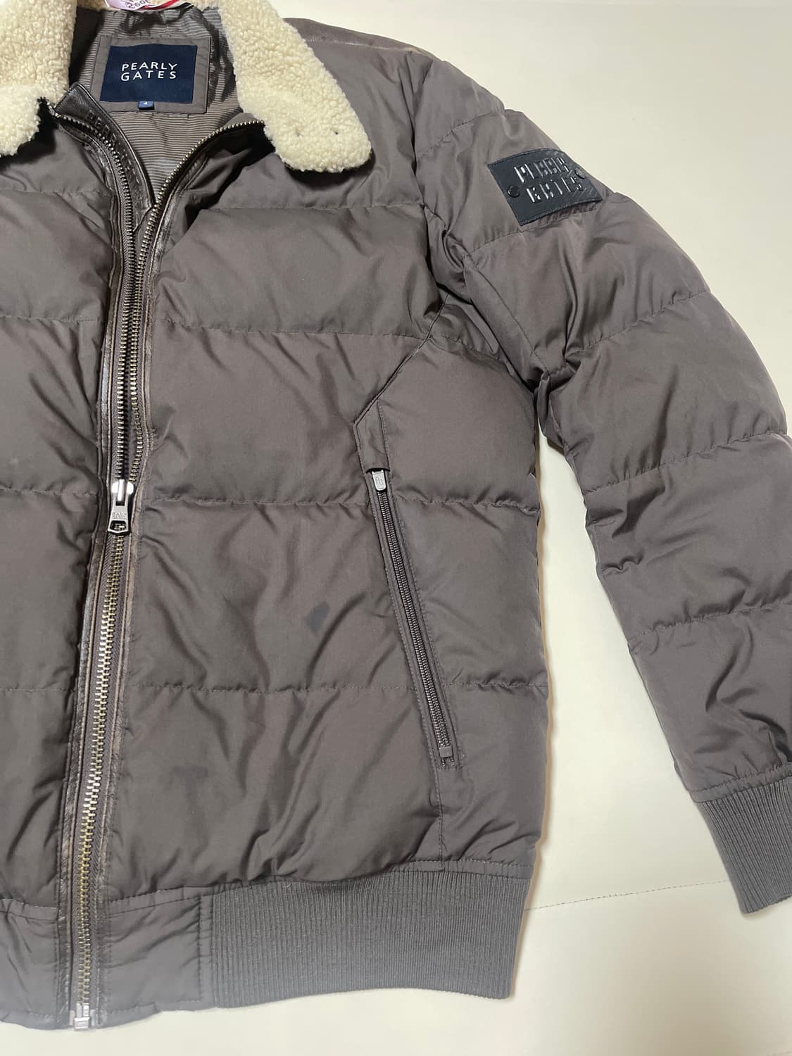 PEARLY GATES 양모 칼라 구스 재킷 상품이미지4