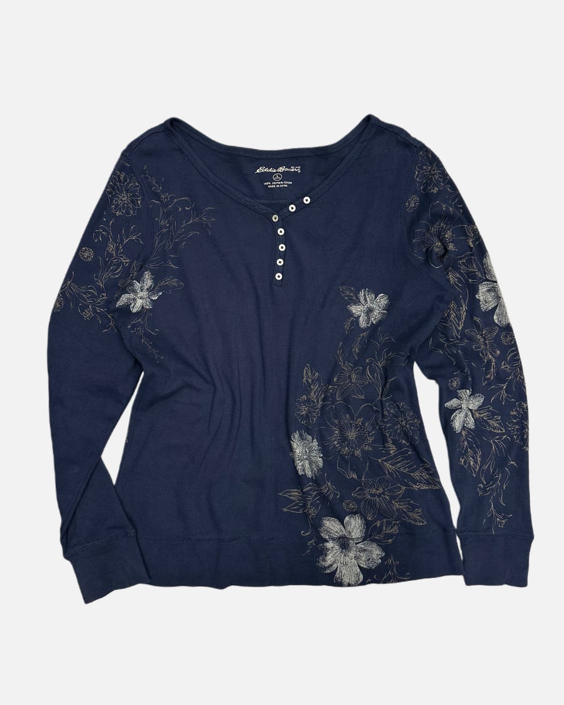 oriental flower navy t-shirt 상품이미지1