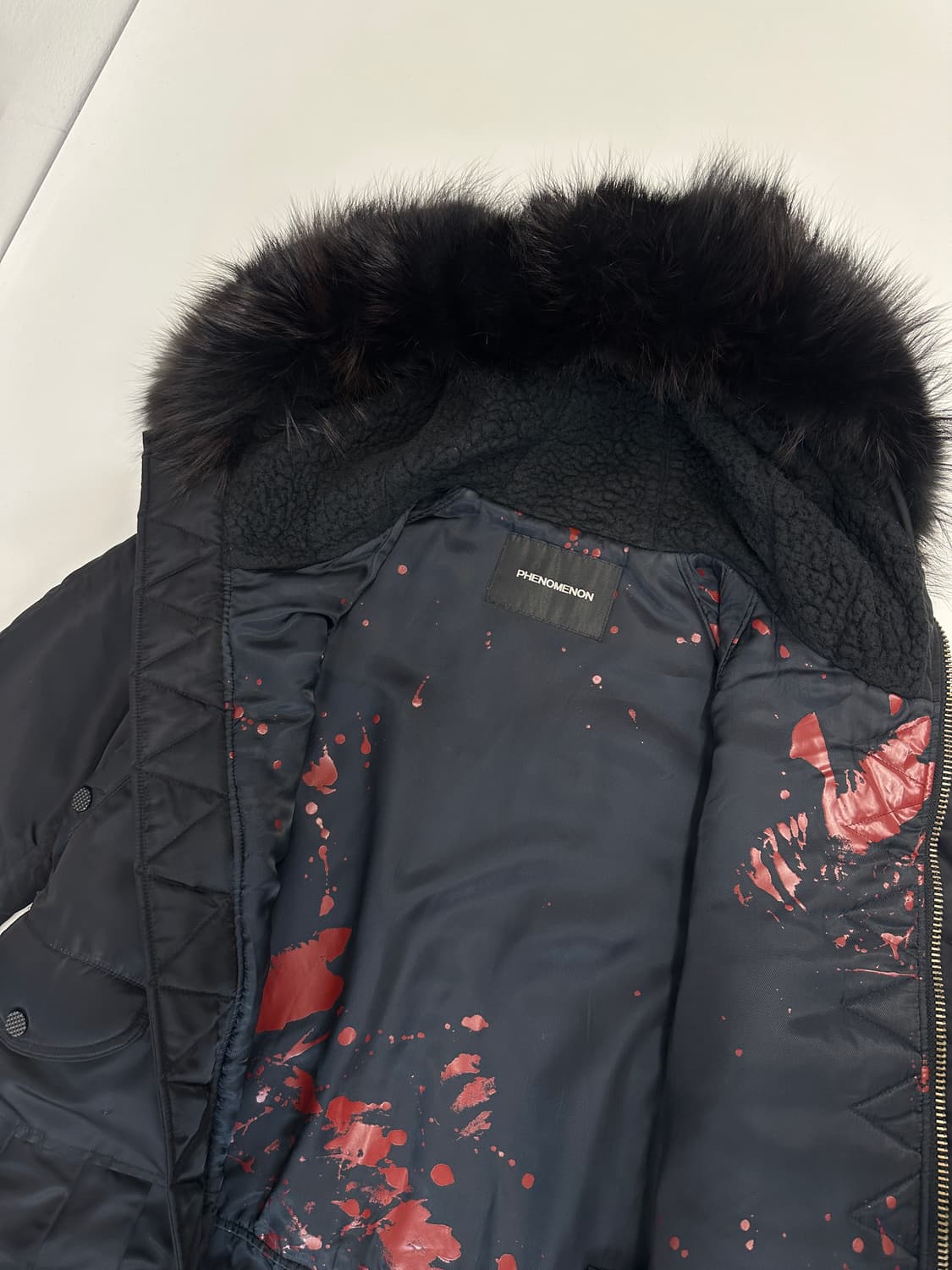 페노메논 ma-1 플리츠 롱코트 자켓  올블랙 M 상품이미지5