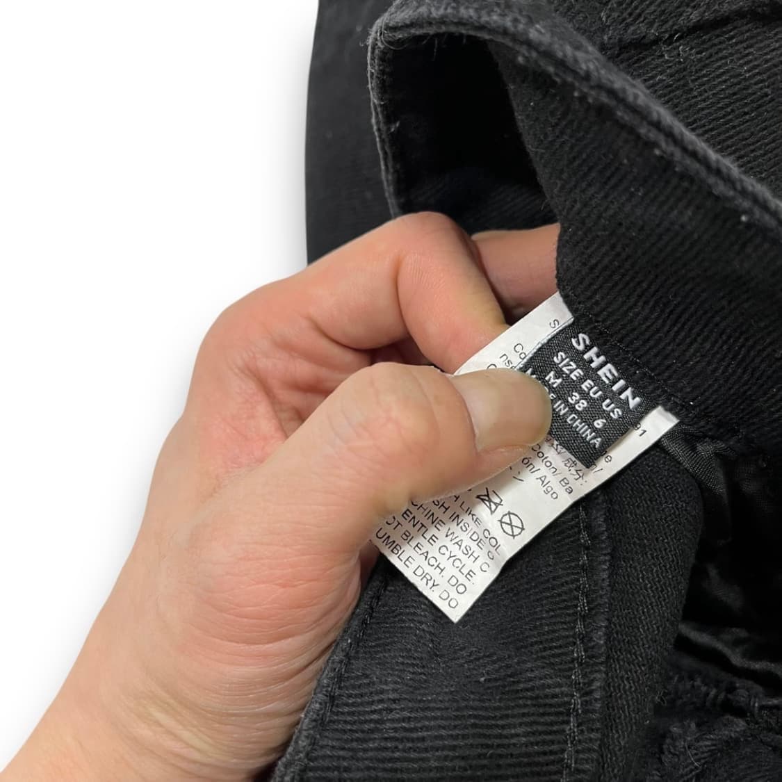 SHEIN 펑크 플레임 프린트 아트 다크 팬츠 상품이미지4