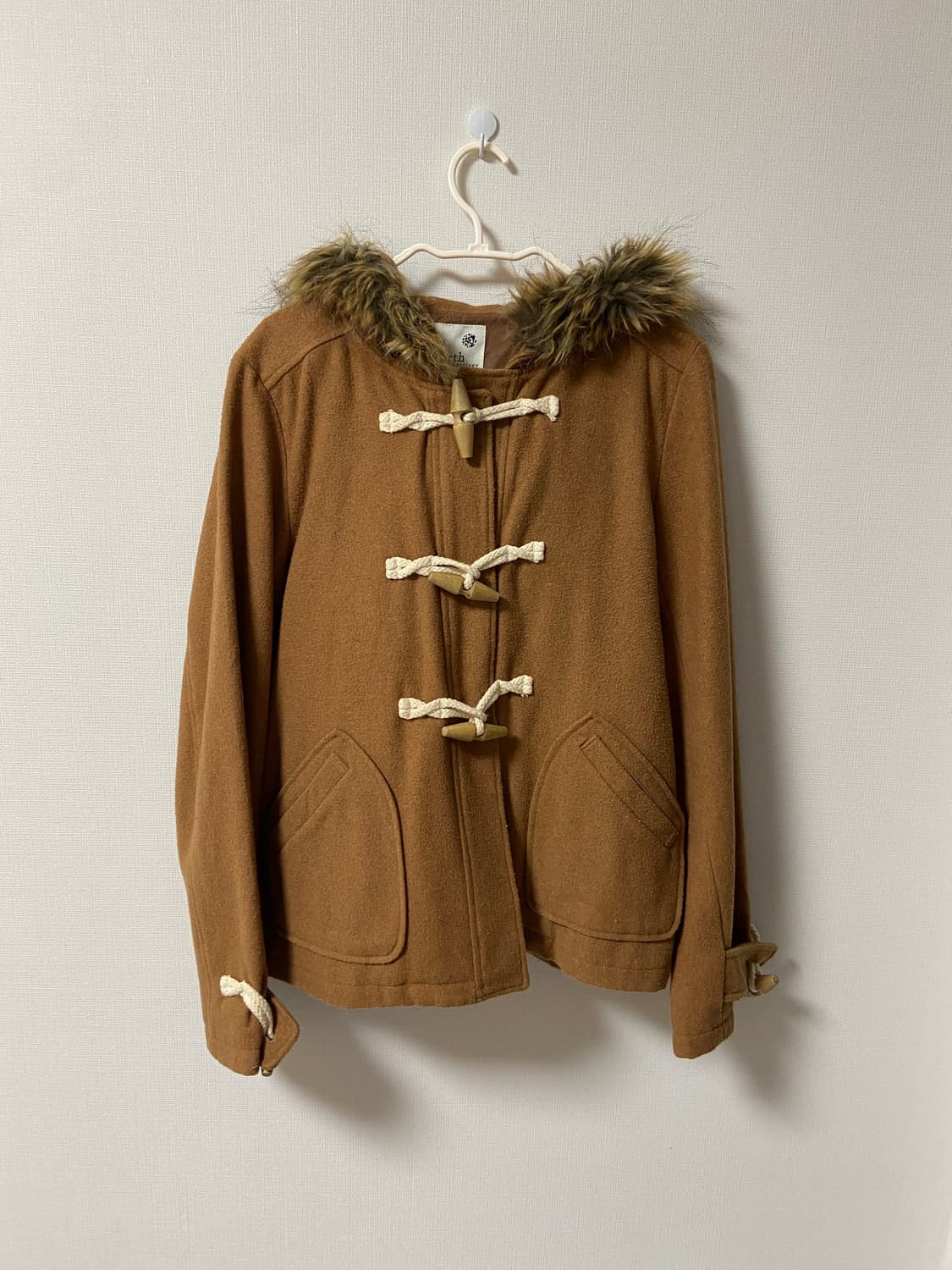 빈티지 털모자 숏떡볶이 후드 코트 자켓 상품이미지2