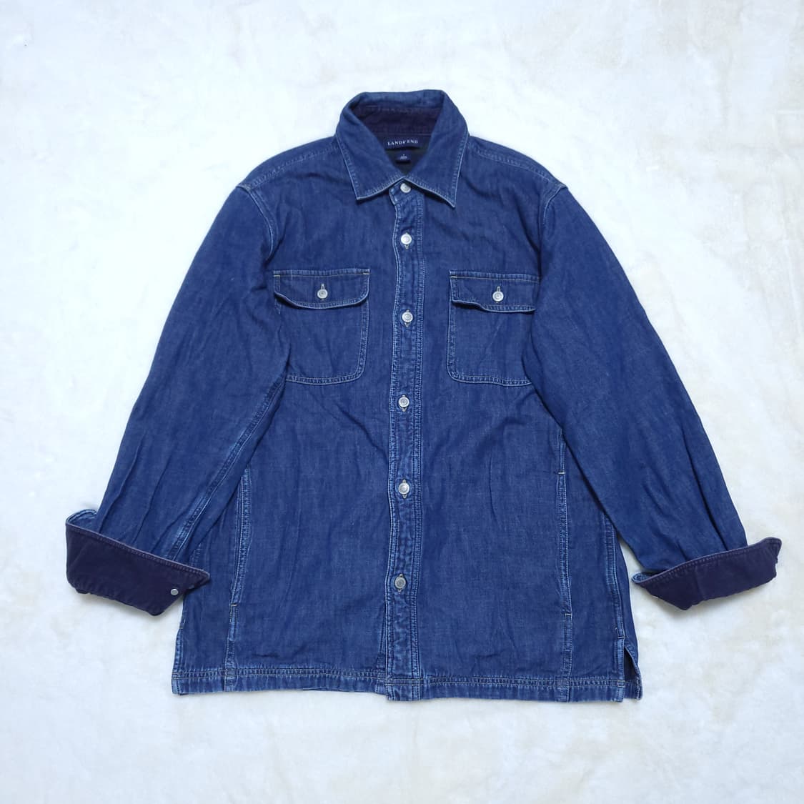 렌즈앤드 남성 데님셔츠형 자켓 S 상품이미지1